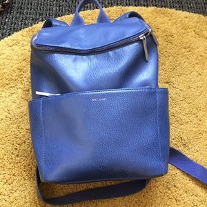 Matt & Nat Blue Vegan Leather Backpack